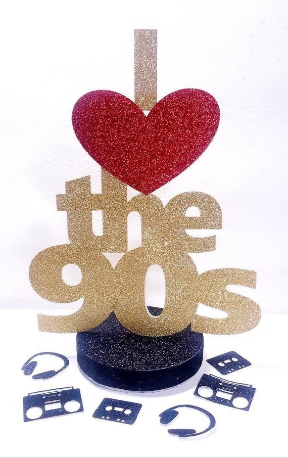 I Love The 90s Decade Centerpiece 12 5 Birthday Party Etsy