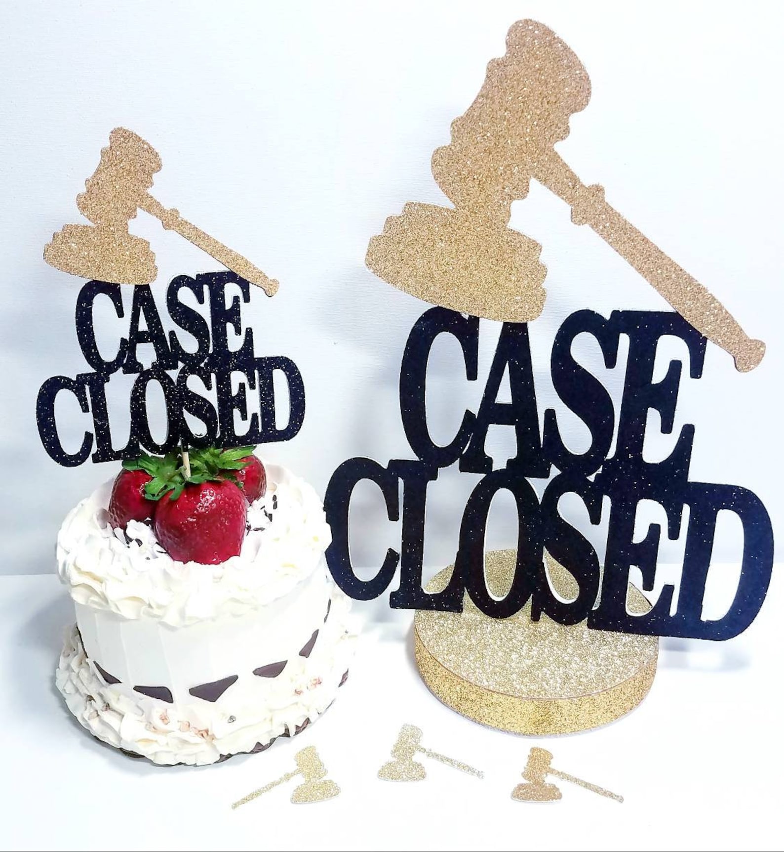 Case Closed Gavel Legal Cake or Centerpiece Topper Law School Etsy