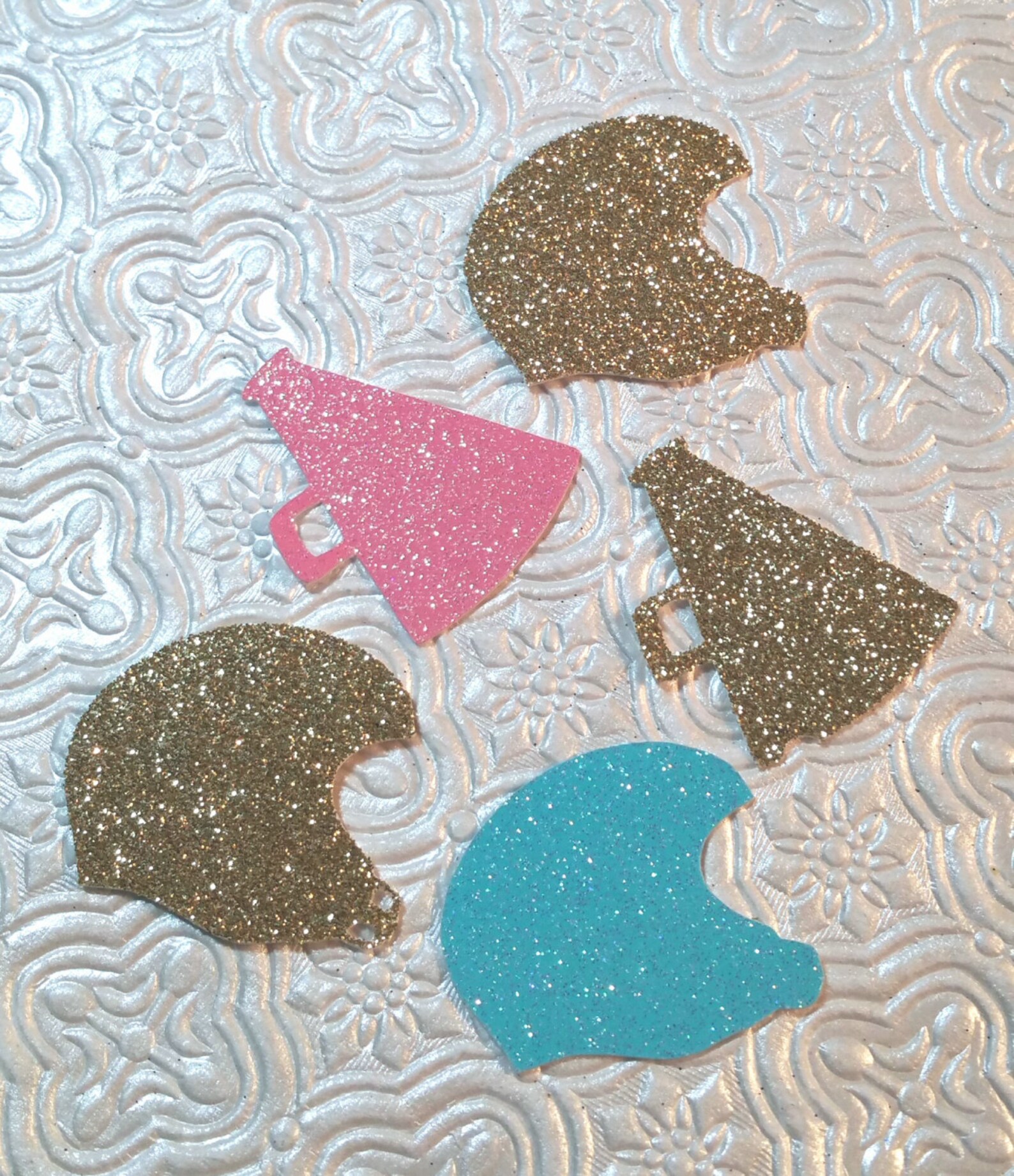 Football Helmets & Cheerleader Megaphones Team Blue or Pink Etsy