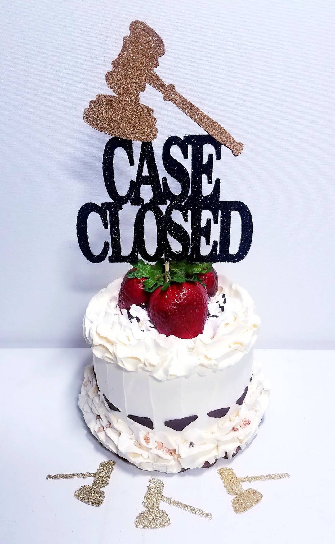 Case Closed Gavel Legal Cake or Centerpiece Topper Law School