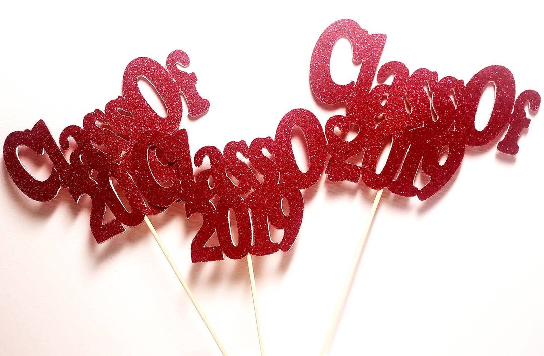 Choose Year Class Centerpiece Toppers Set of 3 Graduation School ...