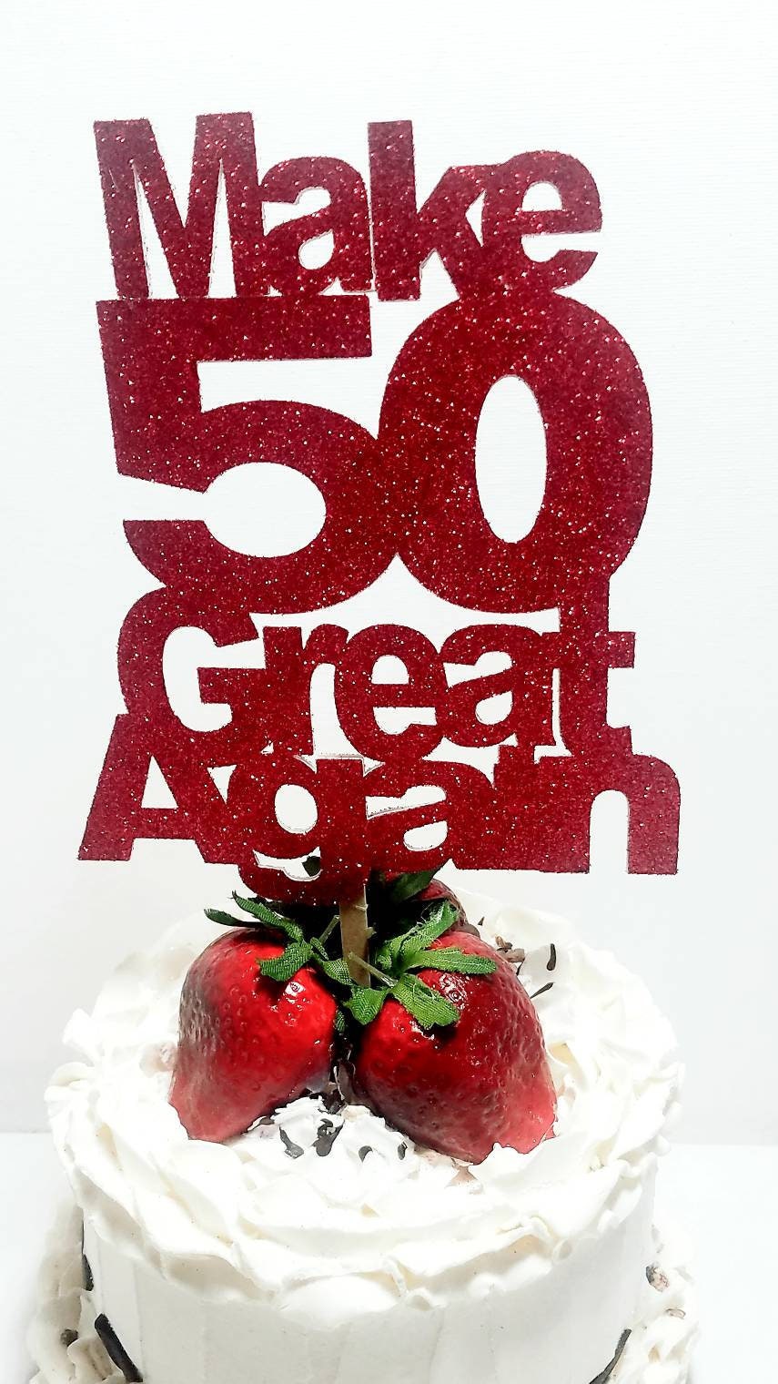 50 Birthday Cake Topper 50 and Fabulous GOLD Fun 50th Birthday Party  Decorations Ideas Fifty Number 50 Cake Topper 