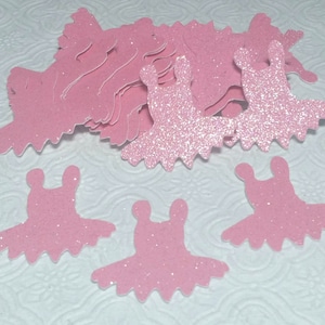 Ballerina pink tutu ballet confetti die cuts birthday party baby shower gender reveal Sweet Sixteen invitations inserts table decor