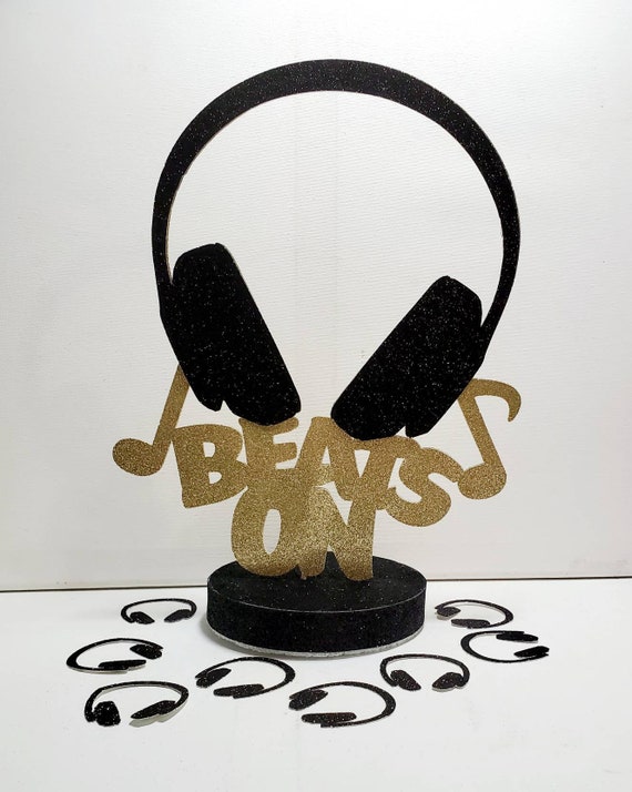 Headphone Beats On centerpiece 12.5 Add a touch of nostalgia to your birthday party with this 12.5