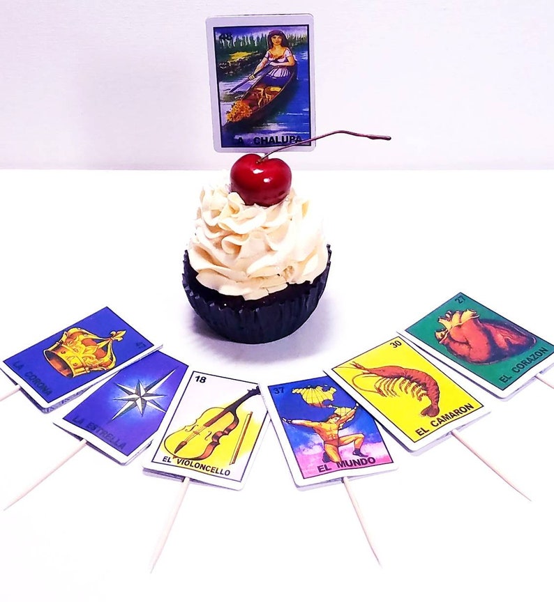 Personalized Fiesta Mexican loteria Mexicana bingo game banner decoration birthday party favor table decor retirement anniversary wedding
