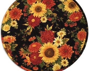 Fall Sunflower placemats.  Thanksgiving placemats, Sold in Sets of 2 (Napkins Sold Separately)