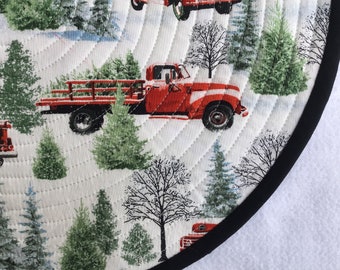 Black, White and Red, Vintage Red Trucks Placemats, Sold in Sets of 2