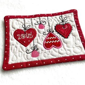 Mug Rugs/Coasters, Valentine, Hearts, Love