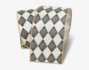 Antique Diamond Harlequin Ribbon