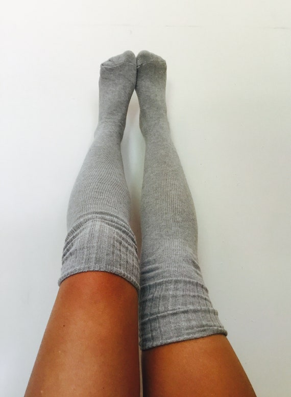 tan thigh high socks