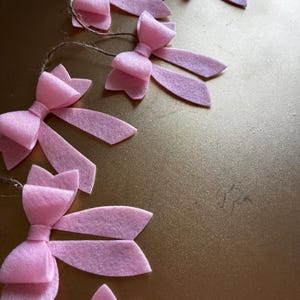 Bow Felt Garland // Nursery Garland // Valentines Garland