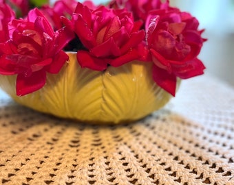 Vintage Porcelain Yellow Leaf Bowl - Italy, Bassano