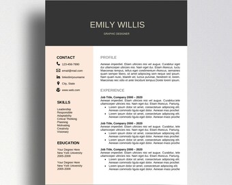 cv template etsy