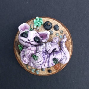Cute Creature Dragon Clay Sculpture Forest Woodland Wild Magiacal Mushroom Animal