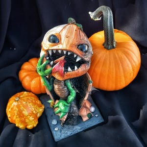 Cute Creature Pumpkin Sculpture