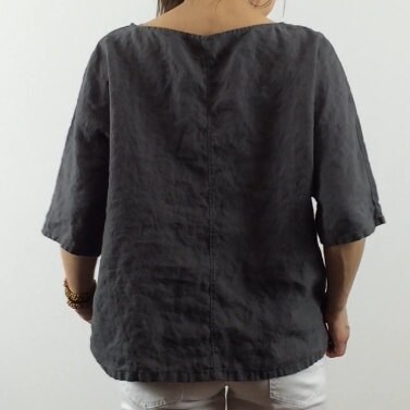 1/2 Sleeve Linen Top / Tunic / Shirt | Etsy