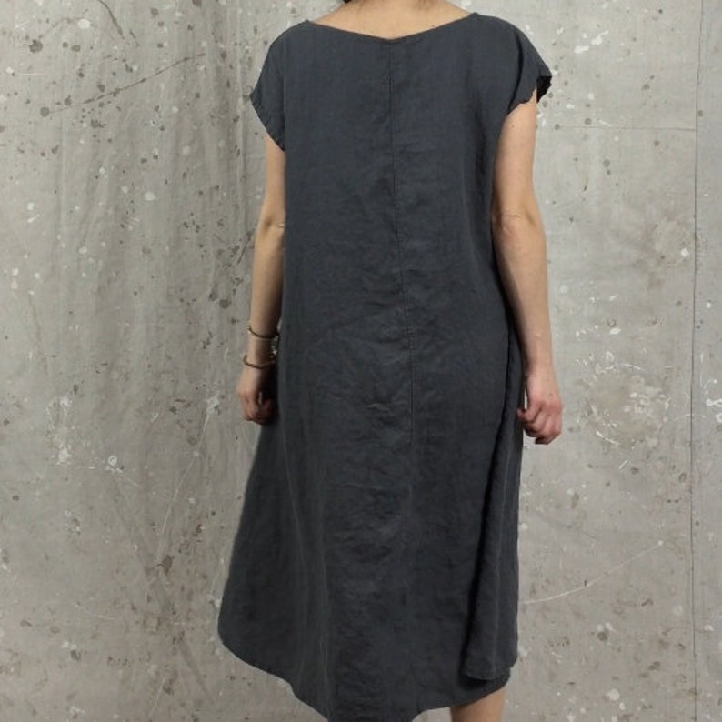 Flared Linen TShirt Dress / Swing / Loose Etsy