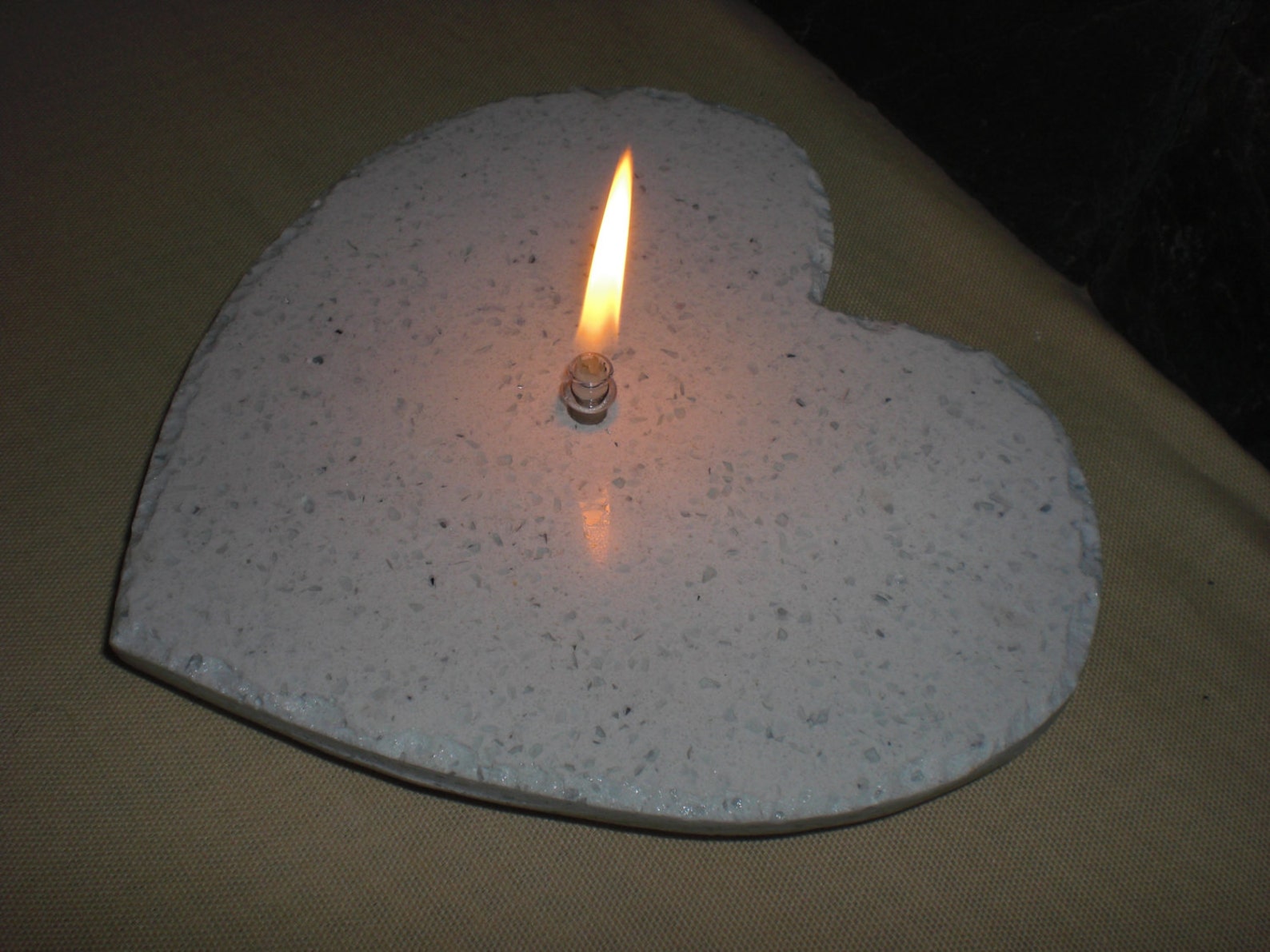 Heart shaped rock candle made from beautiful white marble with Etsy