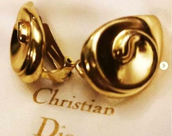 Vintage 80s Christian Dior Clip-On Earrings