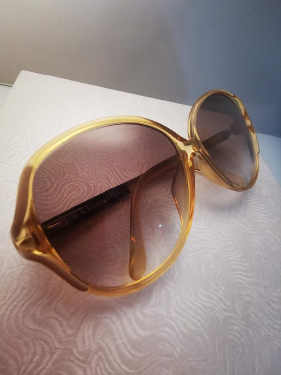 Vintage 80s, Christian Dior Sunglasses, Honey, Beige, Coffee Colour Details, Signed CD, Made in Germany, 2235A, Optyl, © Christian Dior.