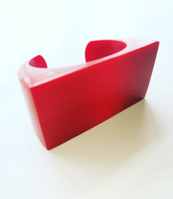 Fabulous Red Resin Cuff Bangle.