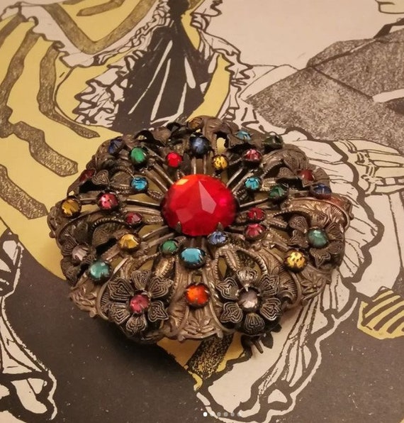 Vintage Czech Brooch