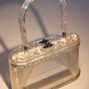 Rare! 50s Vintage Lucite Bag Wiesner of Miami, Florida Handbags - Book Piece.