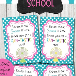 Étiquettes-cadeau FAN-tastic pour la rentrée, Merci pour une année FAN-tastic pour la dernière journée d'école, étiquettes-cadeaux de fan, étiquettes d'été