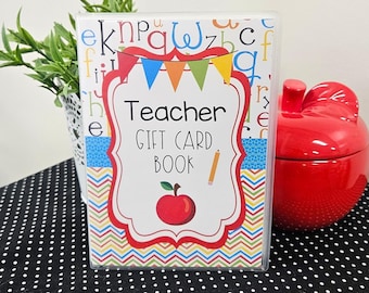 Teacher Gift Card Book, 4x6 Teacher Gift Card Holder, Teacher Gifts, First Day of School Gift, Teacher Appreciation Gift, BYO Gift Card Book