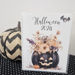 Halloween Photo Album, Small pumpkin scrapbook, 4x6 Memory Book, 4x6 Vinyl Memory Book, 5x7 Photo Album, 8x10 Photo Book, Halloween Photos