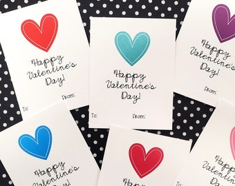 Kids Valentine's Day Cards, Heart Valentines, Classroom Valentine Cards, Happy Valentine's Day, Student Valentines, Girl & Boy Valentines