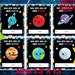 Kids Printable Space Valentines, Space Valentine's Day Cards, Boy ...