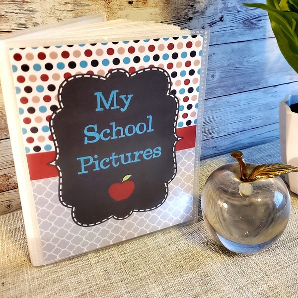 Kids School Photo Album, Photo Album, School Days, 4x6 Vinyl Photo Album, 5x7 Photo Alubm, 8x10, Family Pictures, Memory Scrapbook