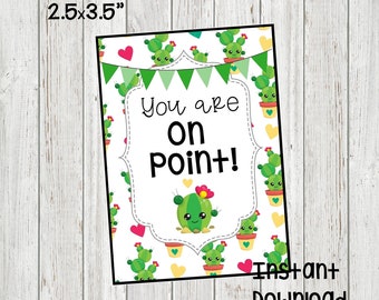 Kaktus Geschenkanhänger-You Are On Point-Teacher Appreciation Week-Lehrer Geschenkanhänger-Student Geschenkanhänger-Ende des Schuljahres Geschenke-Cactus Themed