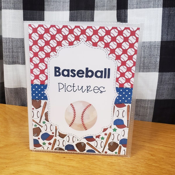 Baseball Photo Album, 4x6 Vinyl Photo Book, 5x7 Personalized Photo Album, 8x10 Family Memory Book, Memory Album, Baseball Photos