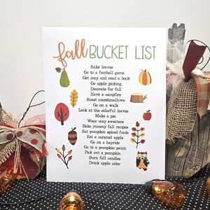 Fall Bucket List, Autumn Activities, Fall To Do List, Fall Printables, Fall Activities, Digital Download, Fall Fun