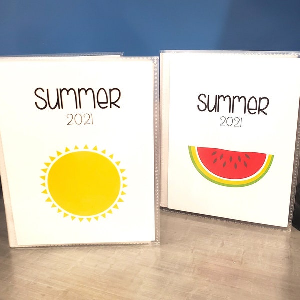 Summer Photo Album, Vacation Memory Book, 4x6 Vinyl Photo Album, 5x7 Photo Album, Sun, Watermelon, 8x10 Summer Memory Book, Photo Book