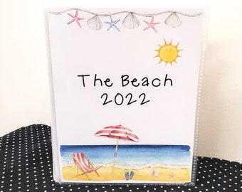 Beach Photo Album, Summer Photo Book, 4x6 Photo Albums, 5x7 Photo Albums, Family Memory Book, Vacation Scrapbook