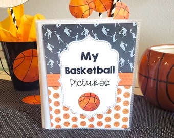 Basketball Photo Album, 4x6 Memory Book, 5x7 Personalized Photo Memory Book, 8x10 Photo Book, Basketball Memories, Basketball Scrapbook