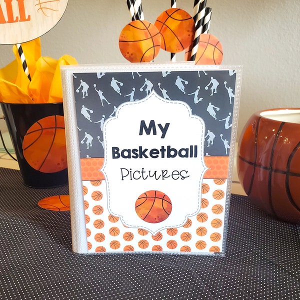 Basketball Photo Album, 4x6 Memory Book, 5x7 Personalized Photo Memory Book, 8x10 Photo Book, Basketball Memories, Basketball Scrapbook