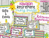 Retirement Party Bundle, Hawaiian Retirement Party Printables, Hawaiiian Party Printables, Teacher Retirement Party Printables, Decorations