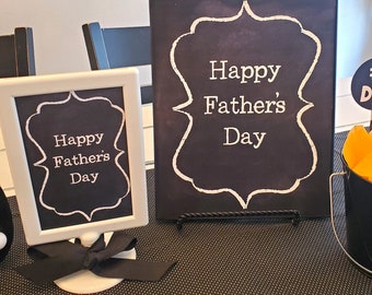 Happy Father's Day Printable Signs, 8x10 Sign, 4x6 Sign, Father's Day Decorations, Digital Download, Party Decorations, Father's Day Decor