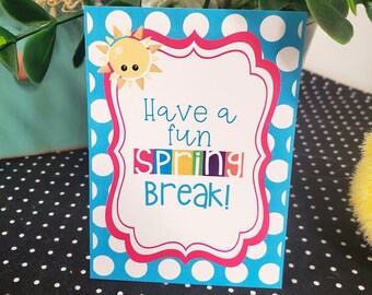 Have a Fun Spring Break Gift Tags for Students, Spring Break Printable Tags, Student Gift Tags, Kids Gift Tags for Spring Break, Digital Tag