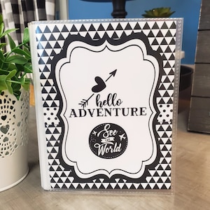4x6 Photo Album, Hello Adventure Memory Book, 5x7 Travel Scrapbook, 8x10 See the World Photo Album, Travel Photo Album, Vacation Memories