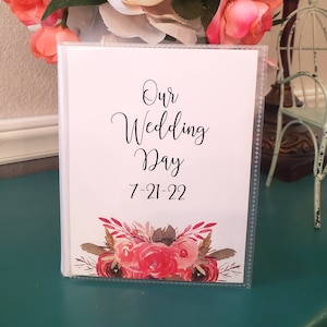 Wedding 4x6 Photo Album, 4x6, 5x7, 8x10 Memory Book, Small Scrapbook, Personalized Photo Album, Wedding Scrapbook, Vinyl Photo Albums