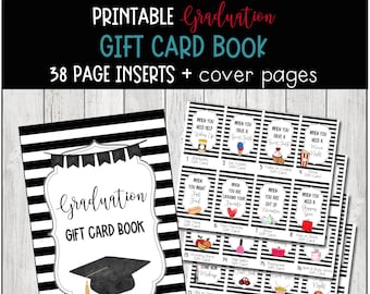 Gift Card Book for Graduation, BYO Printable Gift Card Book, Graduation Gift, College Gift, Graduation Gift, Teenager Gifts, Digital