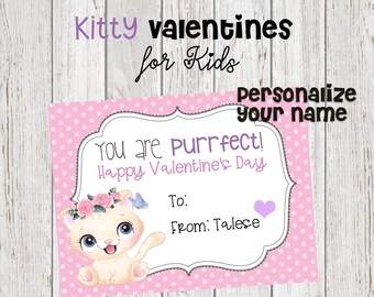 Hello Kitty You're Purrfect  Valentine's Card – Little Rainbow