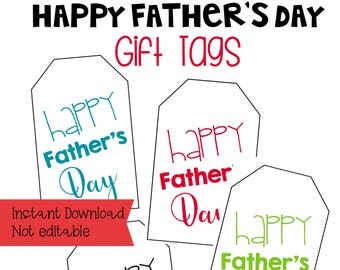 Happy Father's Day Geschenkanhänger, Geschenkideen zum Vatertag, Geschenke zum Vatertag, Geschenkanhänger Papa, digitaler Download, digitale Anhänger, Väter