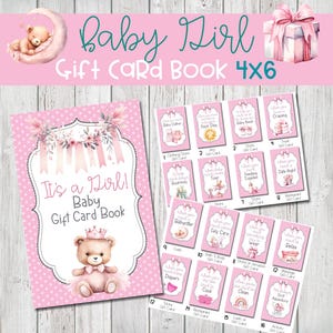 Baby Girl Gift Card Book, Baby Shower Gift, Girl Baby Shower, Gift for New Moms, 4x6 Gift Card Holder,Build Your Own BYO Gift Card Book
