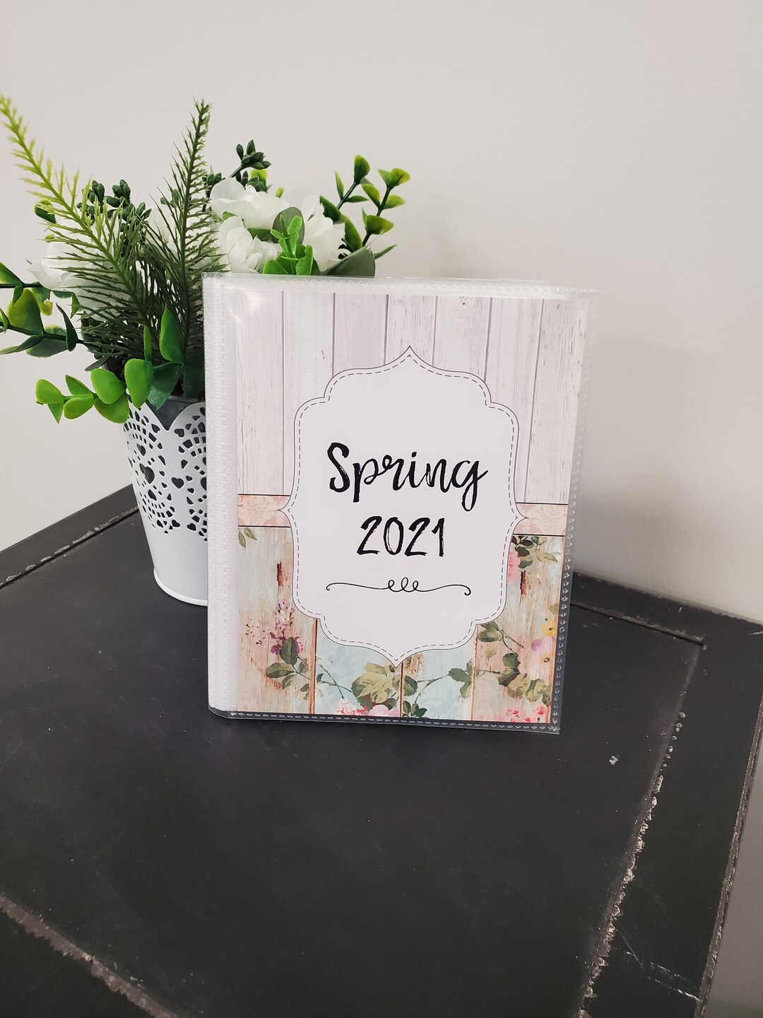 Personalized Spring Photo Album: Floral Vinyl Memory Book - Etsy